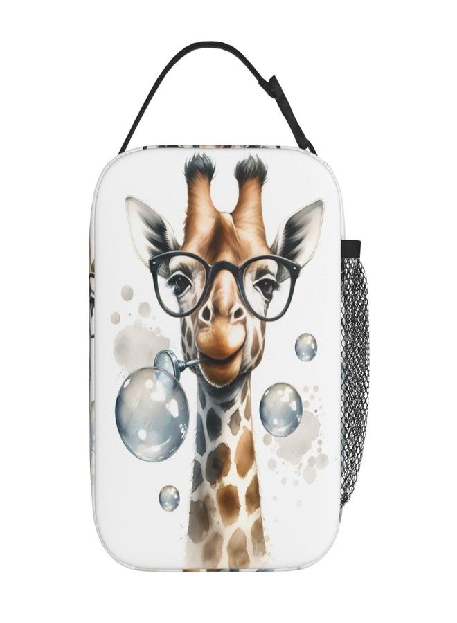 VODRM Cute Giraffe Lunch Box for Kids,Fun Insulated Bag for Student,Animal Reusable Thermal Insulation Cooler Tote Bags for School Work Picnic Camping Outdoor Gifts (Funny Giraffe) - Image 3